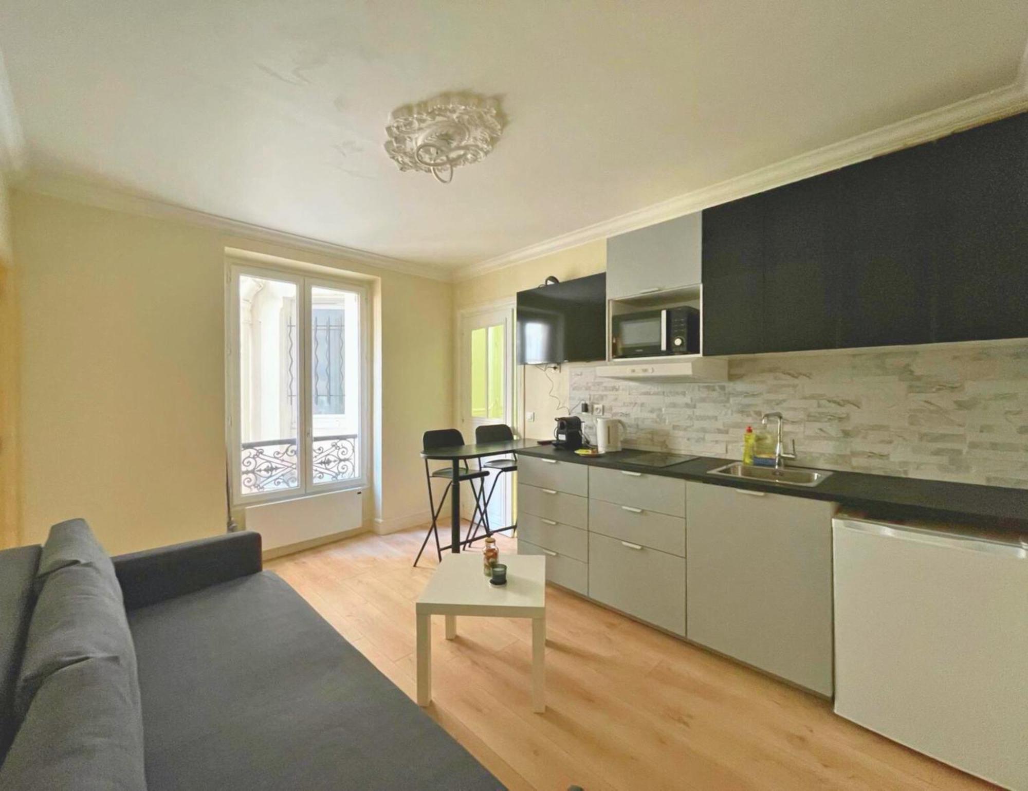 Chambre Lit Double Et Salon Avec Canape-Lit A 10 Minutes Des Champs Elysees Paris Extérieur photo